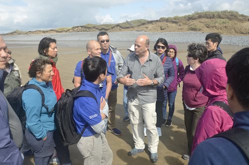Andrew Bell, UNESCO World Biosphere Reserve Co-ordinator, gives a talk on Northam Burrows beach  