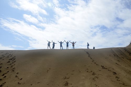 Some of the ECRN exploring the sand dunes during a field trip to the UNESCO North Devon Biosphere Reserve